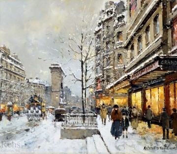  invierno pintura - AB porte st denis invierno parisino